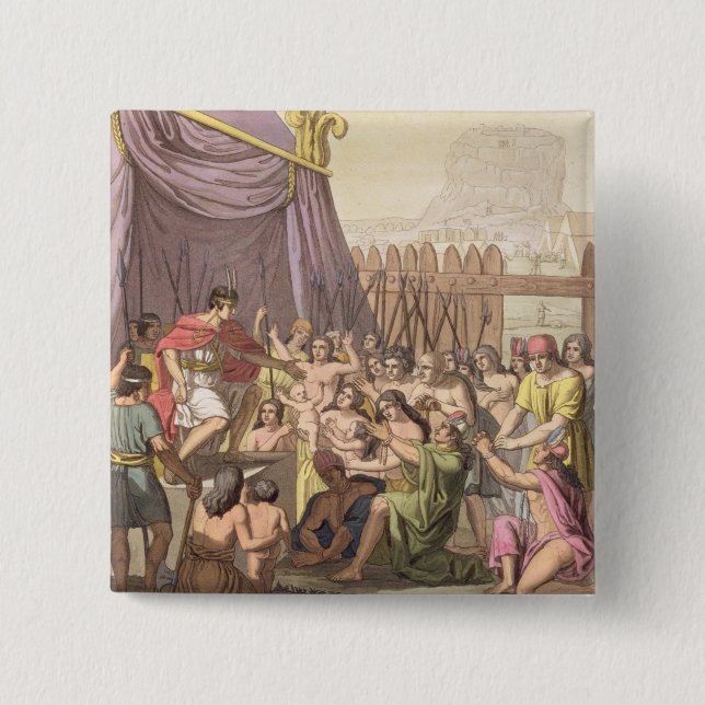 Bóton Quadrado 5.08cm Clemência de Mayta Capac: perdão das ofertas ao (Frente)