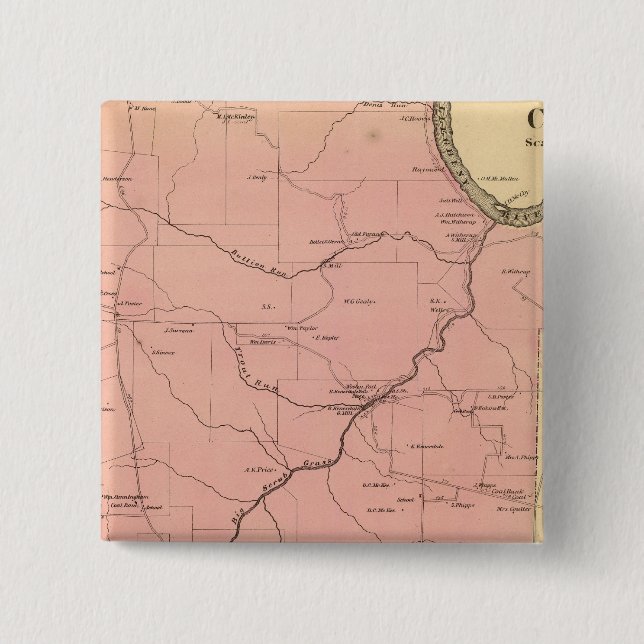 Bóton Quadrado 5.08cm Clinton (Frente)