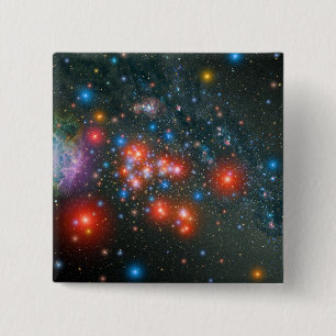 Bóton Quadrado 5.08cm Cluster Red Super Giant