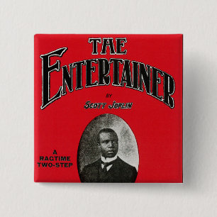 Bóton Quadrado 5.08cm Cobrir da folha da canção de Scott Joplin