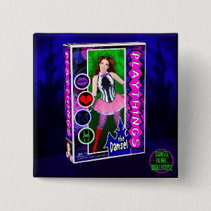 Bóton Quadrado 5.08cm Cobrir do álbum dos brinquedos botão do quadrado