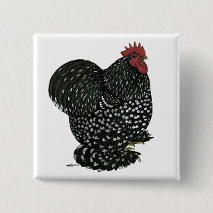 Bóton Quadrado 5.08cm Cochin: Mottle Negro