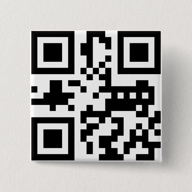 Bóton Quadrado 5.08cm Código "ATEU" de QR (Frente)