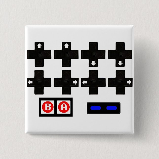 Bóton Quadrado 5.08cm Código Contra Konami (Frente)