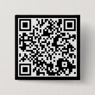 Bóton Quadrado 5.08cm código customizável de QR