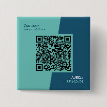 Código QR Profissional Moderno Simples Verde Azul