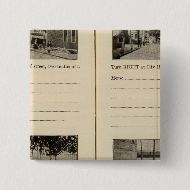 Bóton Quadrado 5.08cm Cohoes, NY (Frente)