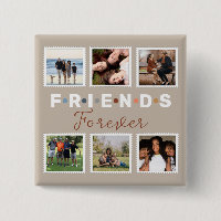 Colagem de Fotografias Moderna de Amigos Beige par