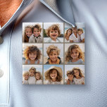 Bóton Quadrado 5.08cm Colagem de Fotos com 9 fotos quadradas - Taupe<br><div class="desc">Crie seu próprio trabalho de arte. Use suas fotos quadradas ou fotos instagram sem quadros nesta! Adicione suas fotos e instantâneos favoritos a esta faixa para obter um dispositivo de memória divertido. Uma maneira artística de mostrar seus melhores fotos de compartilhamento de fotos.</div>