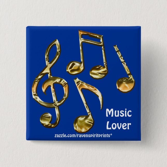 Bóton Quadrado 5.08cm Coleção de LOVER MÚSICA (Frente)