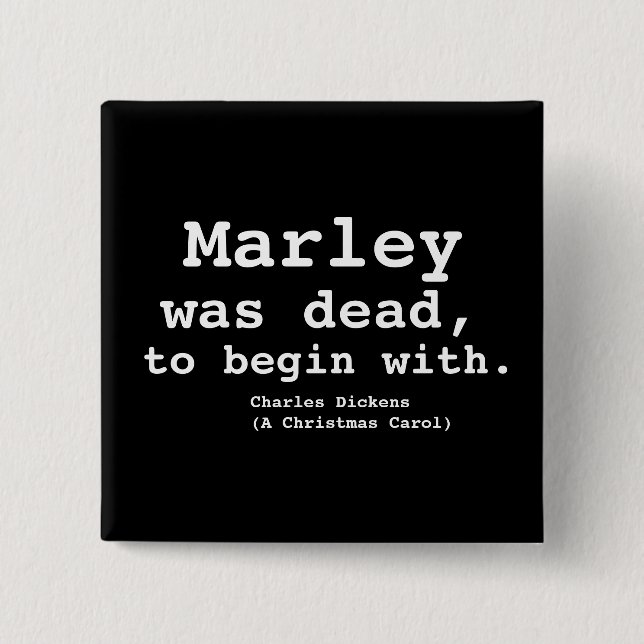 Bóton Quadrado 5.08cm Coleção de Scrooge do Morto- (Frente)