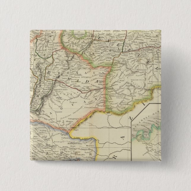 Bóton Quadrado 5.08cm Colômbia (Frente)