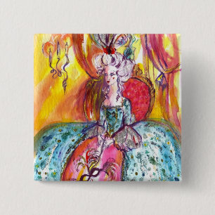 BÓTON QUADRADO 5.08CM COLOMBINA / MÁSCARAS DE MASCARADA VENETINA