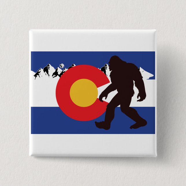 Bóton Quadrado 5.08cm Colorado Flag Bigfoot (Frente)
