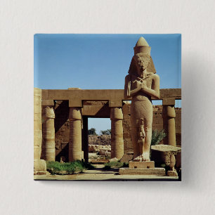 Bóton Quadrado 5.08cm Colosso de Ramesses II: estátua ereta de