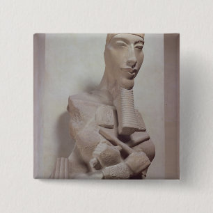 Bóton Quadrado 5.08cm Coluna de Osirid de Akhenaten (1365-1349 BC) do