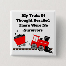 Bóton Quadrado 5.08cm Comboio do botão de reflexão