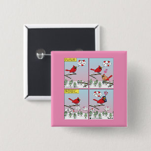 Bóton Quadrado 5.08cm Comic. Chamadas de Amargo Moderna