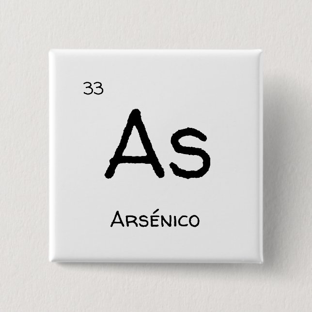 Bóton Quadrado 5.08cm Como Arsênico (Frente)