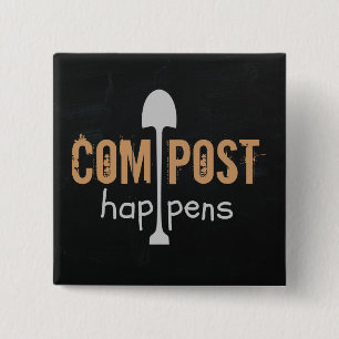Bóton Quadrado 5.08cm Compostar Acontece