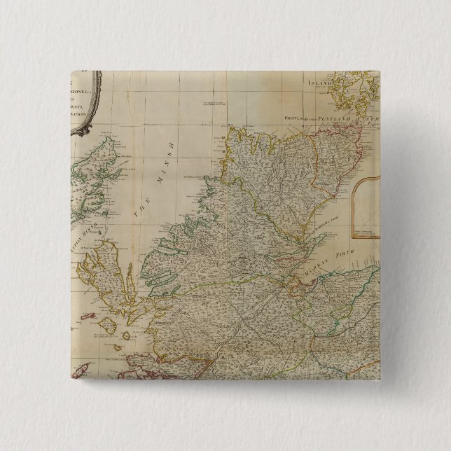 Bóton Quadrado 5.08cm Composto Escócia 2 (Frente)