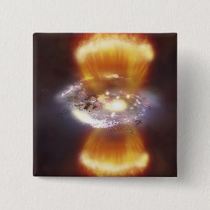 Bóton Quadrado 5.08cm Conceito artístico de uma galáxia