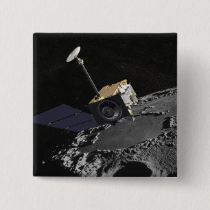 Bóton Quadrado 5.08cm Conceito de Artista do Órbi de Reconhecimento Luna