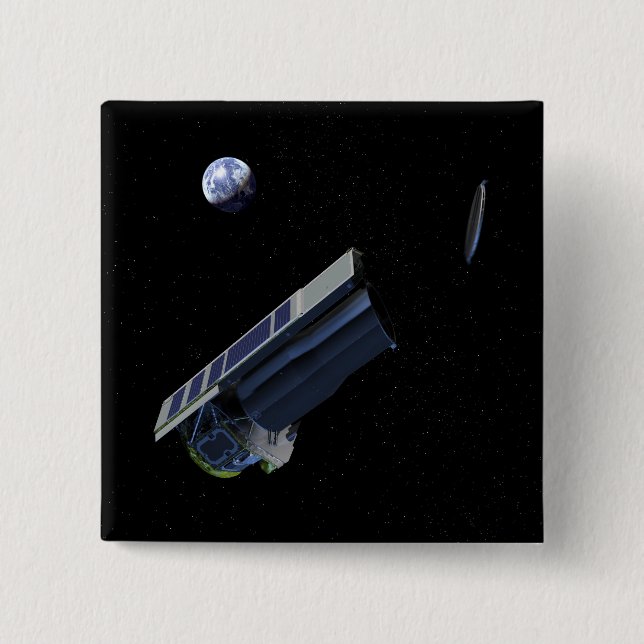 Bóton Quadrado 5.08cm Concepção artística do Spitzer (Frente)