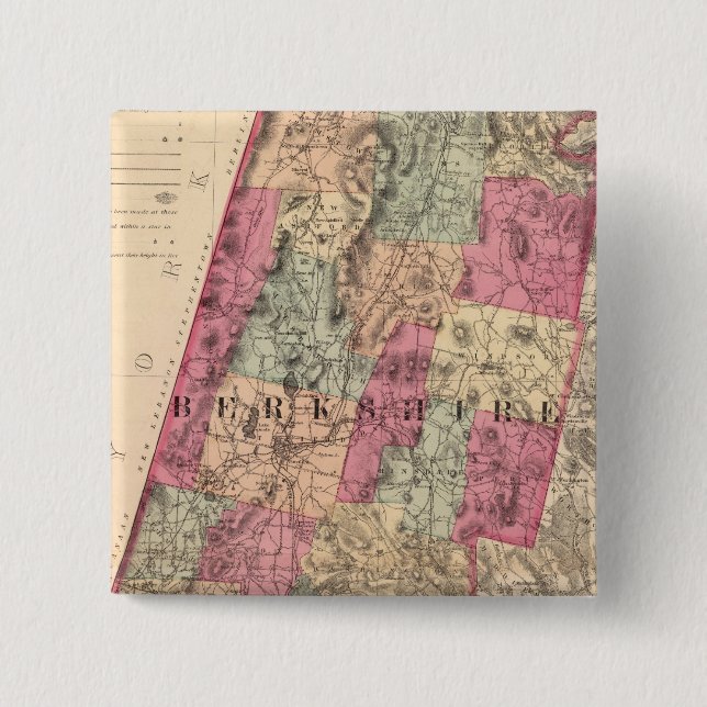 Bóton Quadrado 5.08cm Condado de Berkshire (Frente)