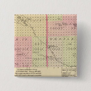 Bóton Quadrado 5.08cm Condado de Garfield e Wheeler, Nebraska