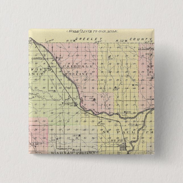 Bóton Quadrado 5.08cm Condado de Howard (Frente)