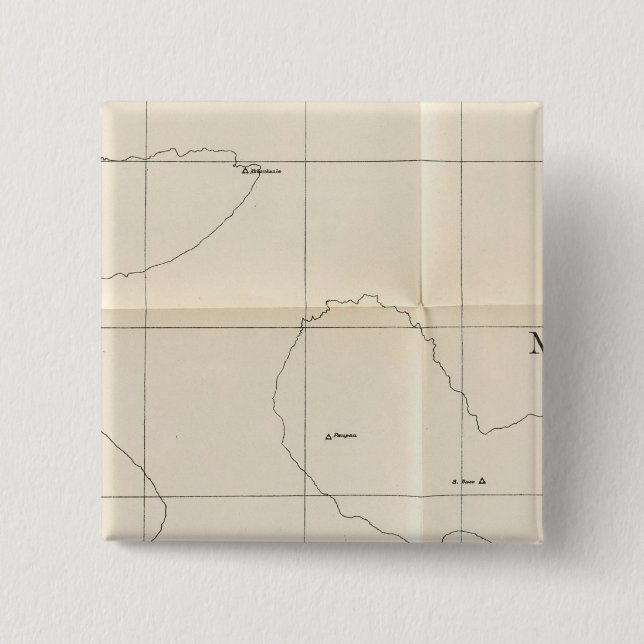 Bóton Quadrado 5.08cm Condado de Maui, Havaí (Frente)
