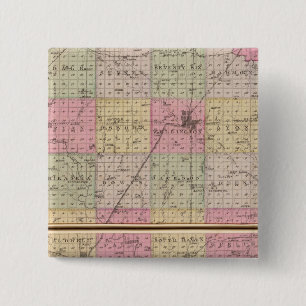 Bóton Quadrado 5.08cm Condado de Sedgwick, Conway and Belle Plaine, Kans