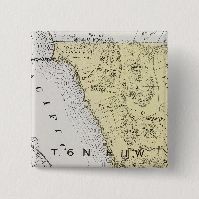 Bóton Quadrado 5.08cm Condado de Sonoma, Califórnia 14 (Frente)