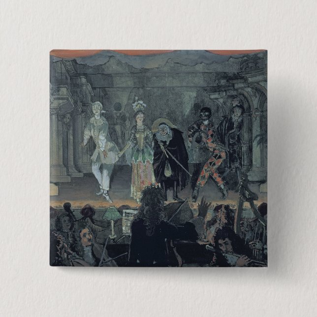 Bóton Quadrado 5.08cm Conjunto de pedreiro livres antes da iniciação da (Frente)