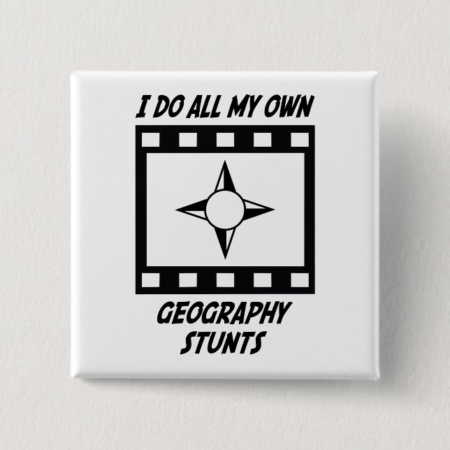 Bóton Quadrado 5.08cm Conluios da geografia (Frente)