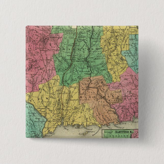 Bóton Quadrado 5.08cm Connecticut 10 (Frente)