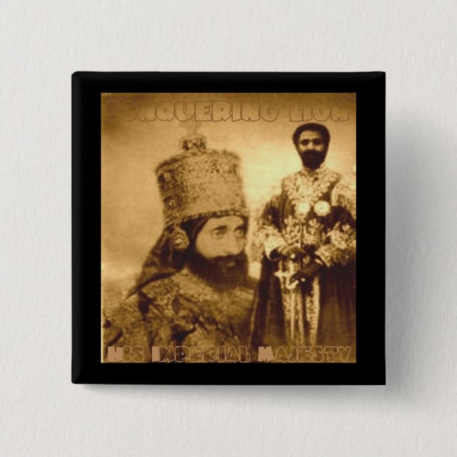 Bóton Quadrado 5.08cm Conquistando o botão do leão (Frente)