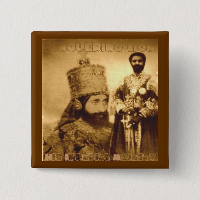 Bóton Quadrado 5.08cm Conquistando o botão do leão (Frente)