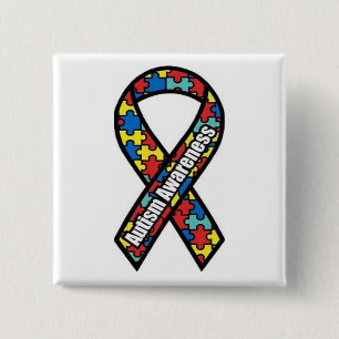 Bóton Quadrado 5.08cm Consciência do autismo