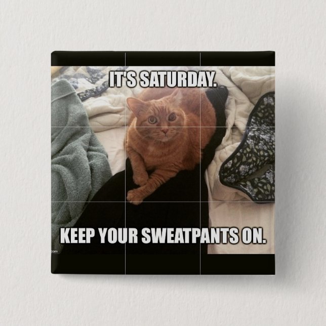 Bóton Quadrado 5.08cm Conselho de sábado (Frente)