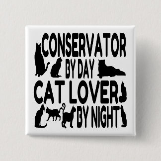 Bóton Quadrado 5.08cm Conservador Cat Lover