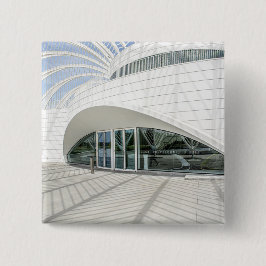 Bóton Quadrado 5.08cm Construção branca futurista moderna