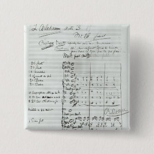 Bóton Quadrado 5.08cm Contagem autógrafo do ato III