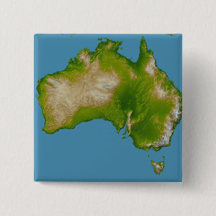 Bóton Quadrado 5.08cm Continente de Austrália