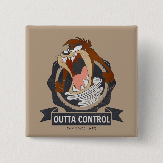 Bóton Quadrado 5.08cm Controle externo TAZ™ (Frente)