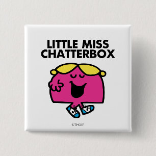 Bóton Quadrado 5.08cm Conversa com senhorita pequena Chatterbox