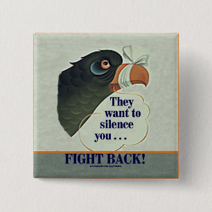 Bóton Quadrado 5.08cm Conversa demasiado