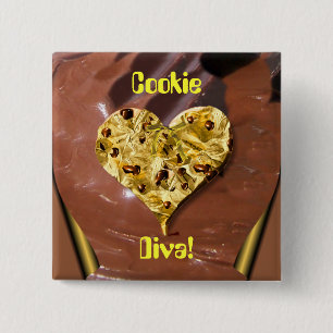 Bóton Quadrado 5.08cm Cookie Diva!