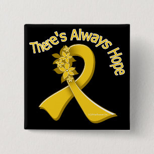 Bóton Quadrado 5.08cm COPD There's Always Hope Floral